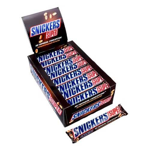 Батончик шоколадный Snickers Super коробка 32 штуки по 95 г в Ариант