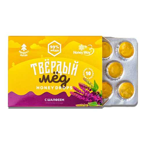 Карамель Твердый мед медовая c шалфеем 30 г в Ариант